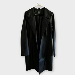 Chic Black Faux Leather Coat Wild Fable SIZE L JUNIORS EUC